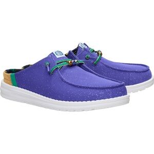 Hey Dude Purple Slip-On Loafers with Green Trim